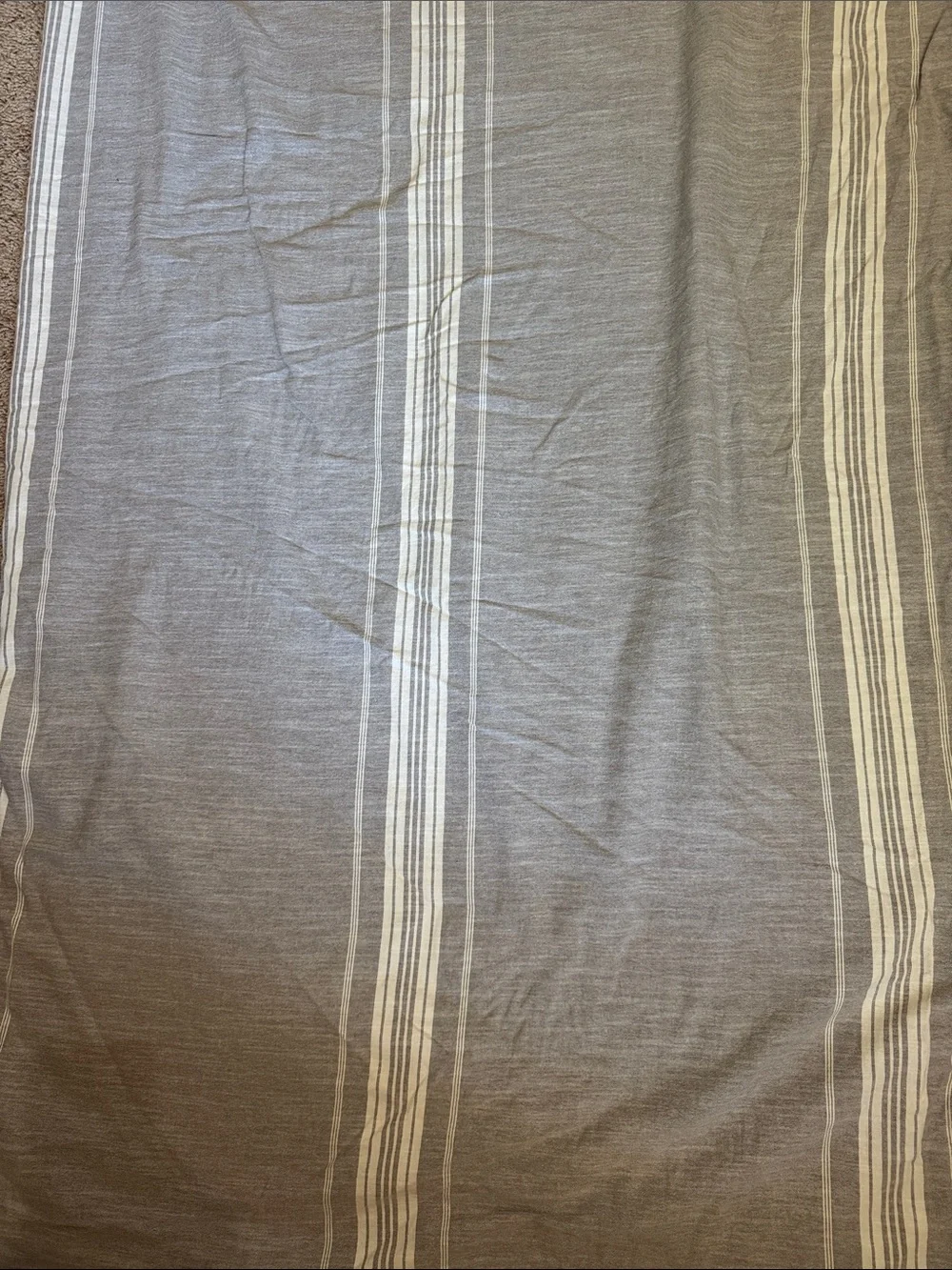 Pottery Barn Teen Gray Striped Reversible Duvet Cover Size Full/Queen